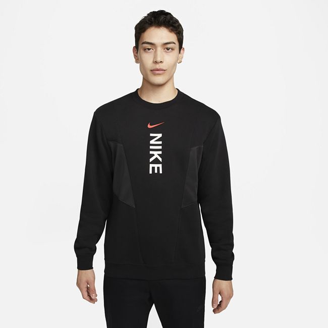 Sportswear Hybrid Men's Fleece Sweatshirt - Black