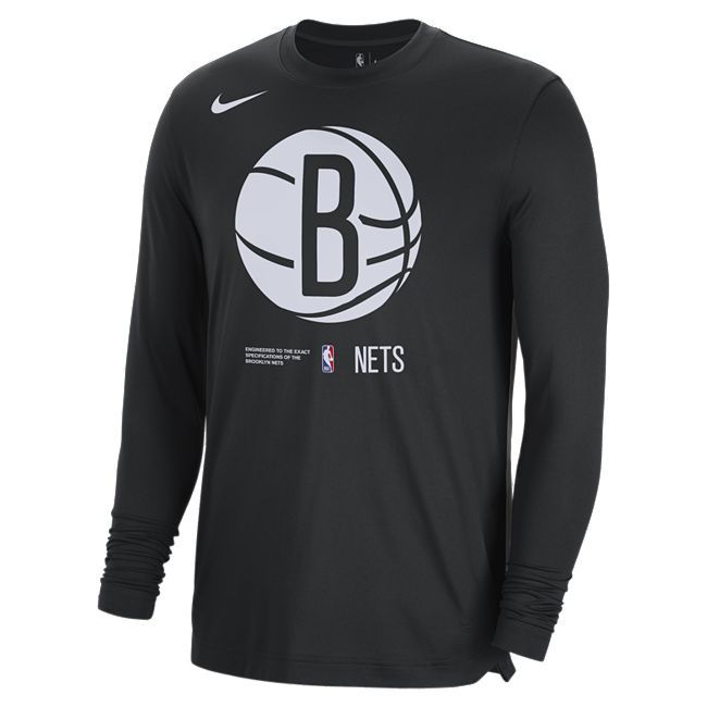 Brooklyn Nets Men's Nike Dri-FIT NBA Long-Sleeve Top - Black