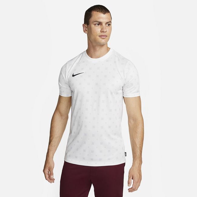 Dri-FIT F.C. Libero Men's Print Short-Sleeve Football Top - White
