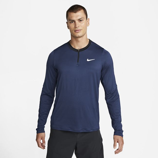 NikeCourt Dri-FIT Advantage Men's Half-Zip Tennis Top - Blue