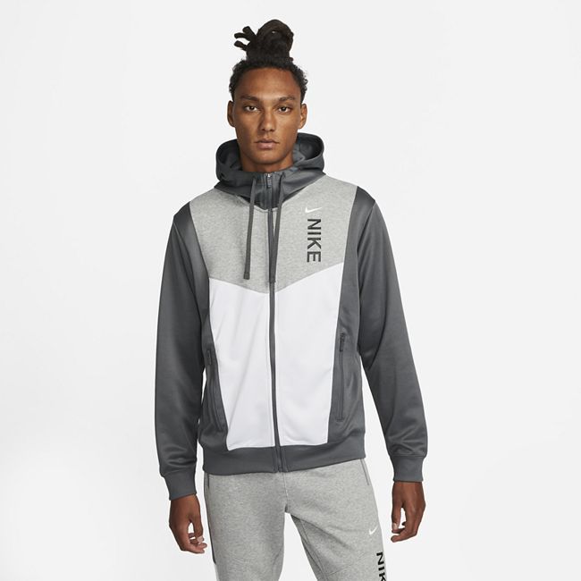 Sportswear Hybrid Men's Full-Zip Hoodie - Grey