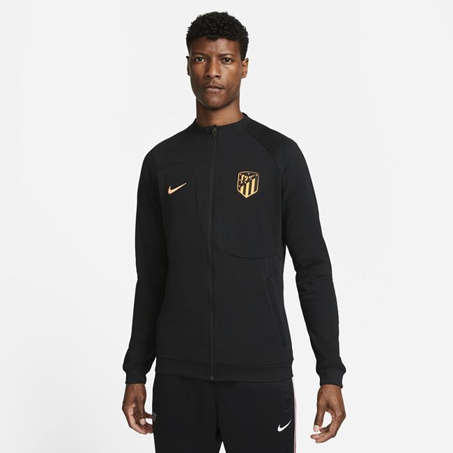 Atlético Madrid Academy Pro Men's Knit Football Jacket - Black
