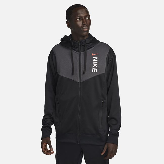 Sportswear Hybrid Men's Full-Zip Hoodie - Black
