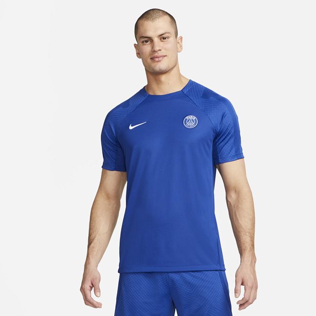 Paris Saint-Germain Strike Men's Nike Dri-FIT Short-Sleeve Football Top - Blue