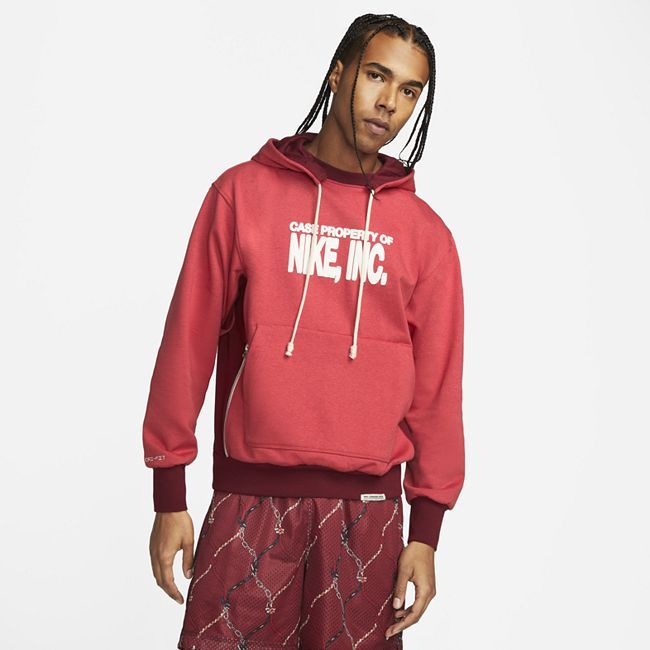 Dri-FIT Standard Issue Men's Pullover Basketball Hoodie - Red