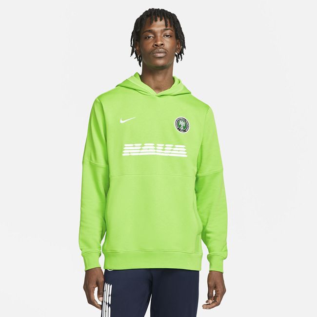 Nigeria Men's French Terry Football Hoodie - Green