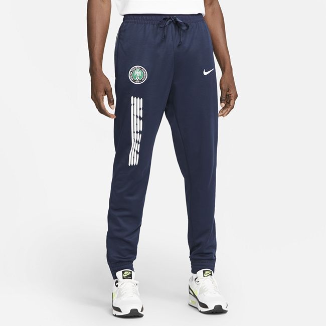 Nigeria Men's Knit Football Pants - Blue