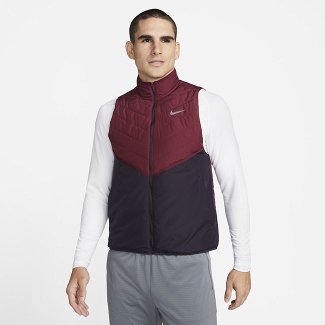 Therma-FIT Repel Men's Synthetic-Fill Running Gilet - Red