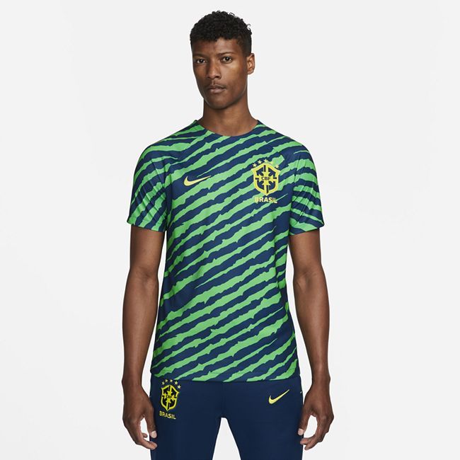 Brazil Men's Nike Dri-FIT Pre-Match Football Top - Blue