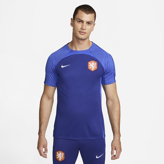Netherlands Strike Men's Nike Dri-FIT Short-Sleeve Football Top - Blue