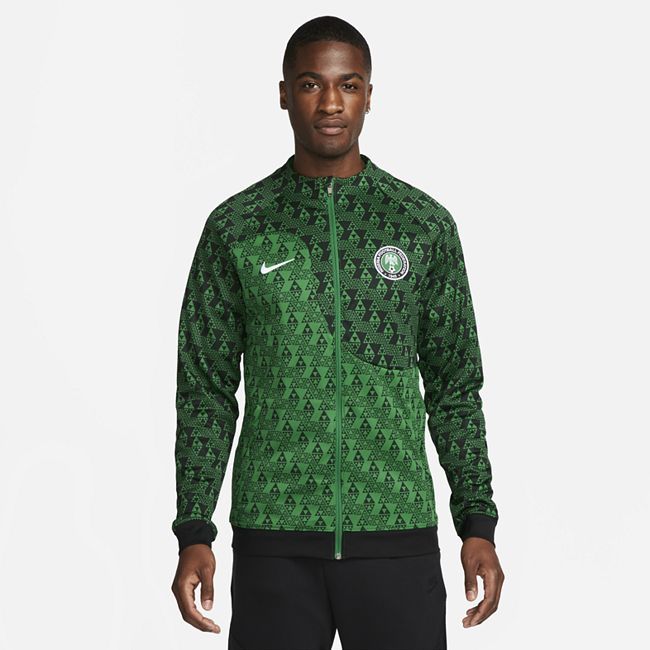 Nigeria Academy Pro Men's Knit Football Jacket - Green