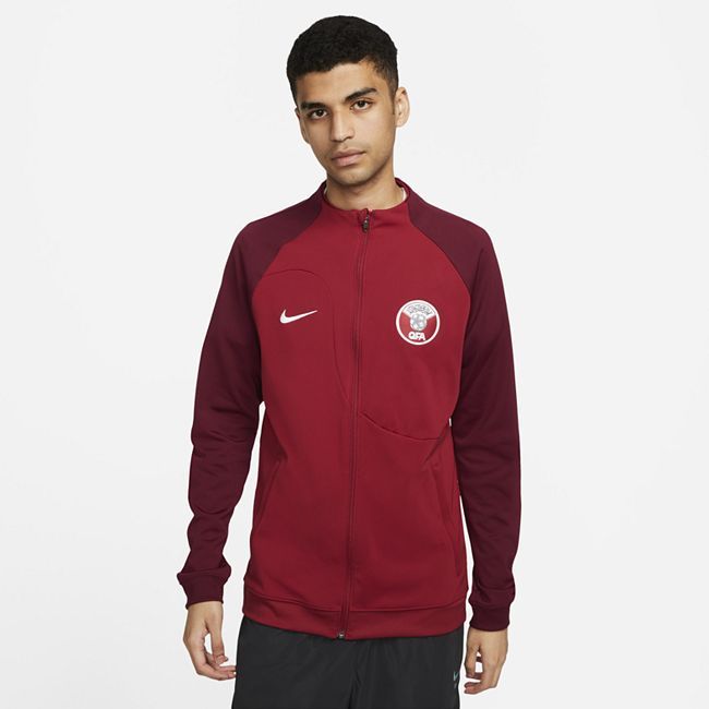 Qatar Academy Pro Men's Knit Football Jacket - Red