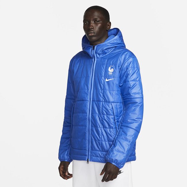 FFF Men's Nike Fleece-Lined Hooded Jacket - Blue