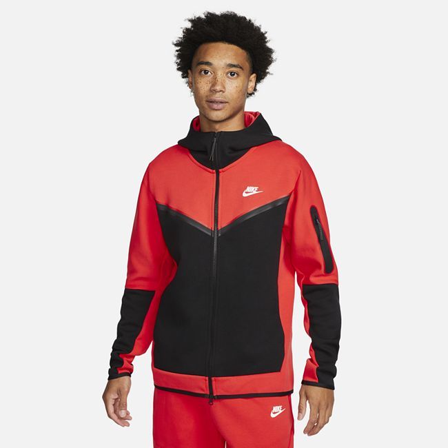 Sportswear Tech Fleece Men's Full-Zip Hoodie - Red
