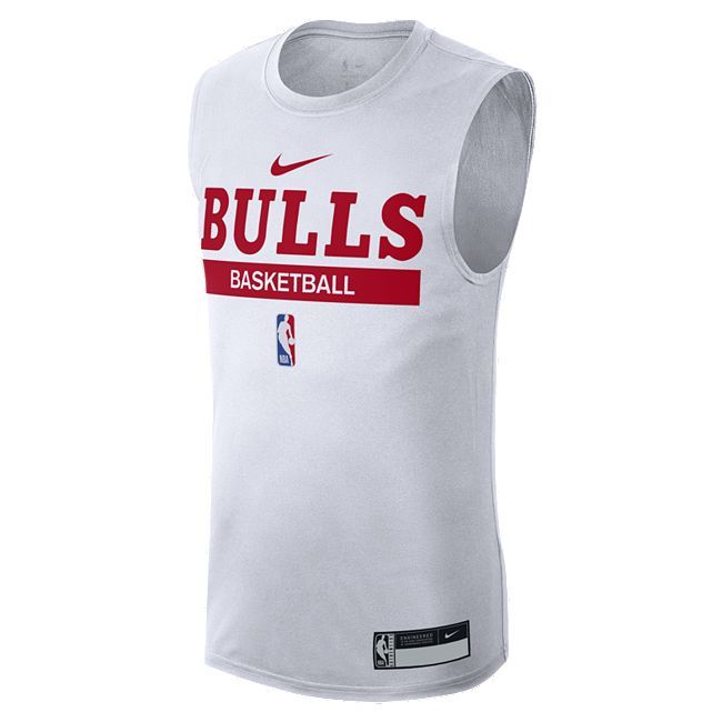Chicago Bulls Men's Nike Dri-FIT NBA Training Sleeveless T-Shirt - White