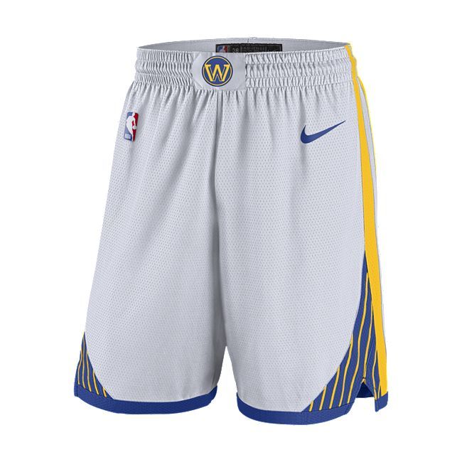 Golden State Warriors Men's Nike NBA Swingman Shorts - White