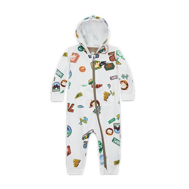 Baby (3–6M) Great Outdoors Hooded Overalls - White