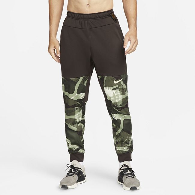 Therma-FIT Men's Camo Tapered Training Trousers - Brown