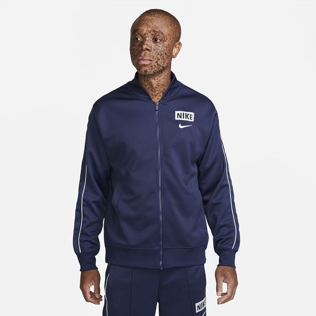 Sportswear Men's Retro Bomber Jacket - Blue