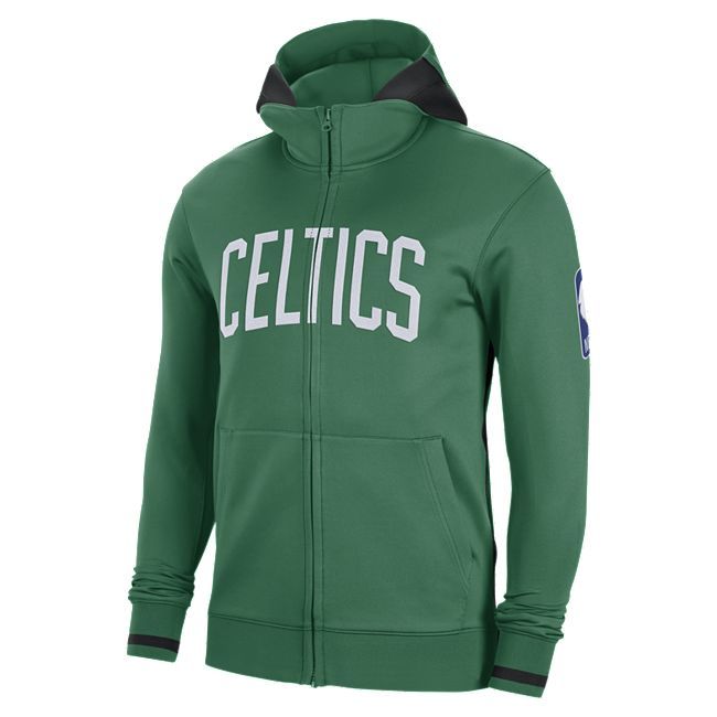 Boston Celtics Showtime Men's Nike Dri-FIT NBA Full-Zip Hoodie - Green