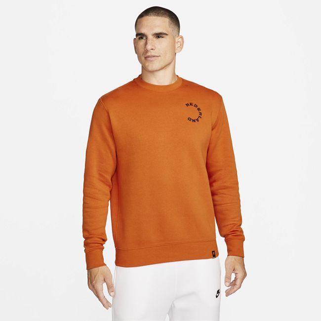 Netherlands Club Fleece Men's Crew-Neck Sweatshirt - Orange