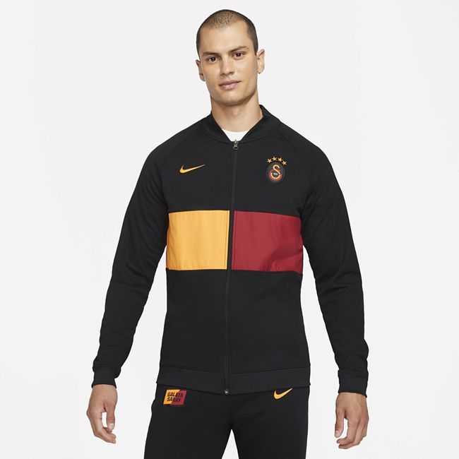 Galatasaray Men's Full-Zip Football Tracksuit Jacket - Black