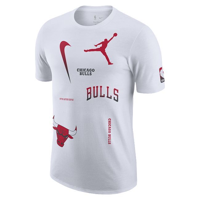 Chicago Bulls Courtside Statement Edition Men's Jordan Max90 NBA T-Shirt - White
