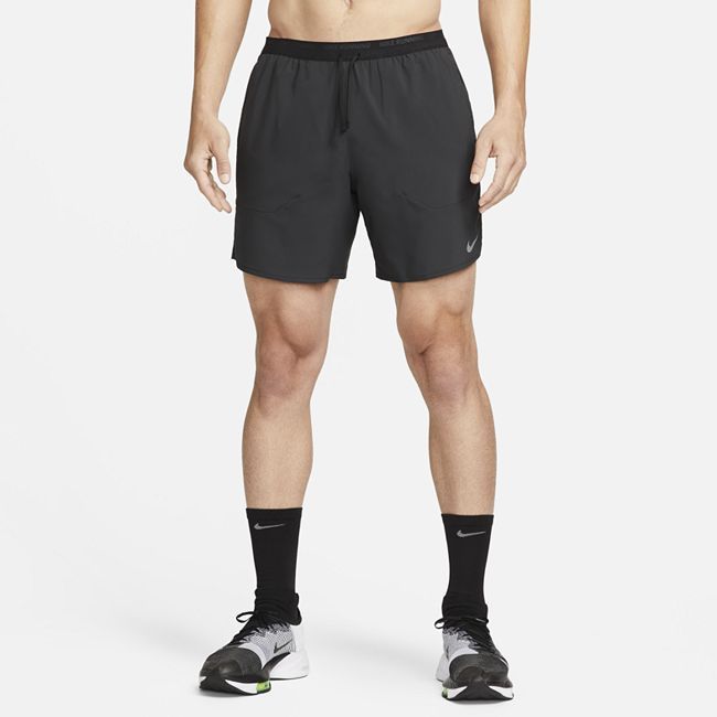 Dri-FIT Stride Men's 18cm (approx.) Brief-Lined Running Shorts - Black