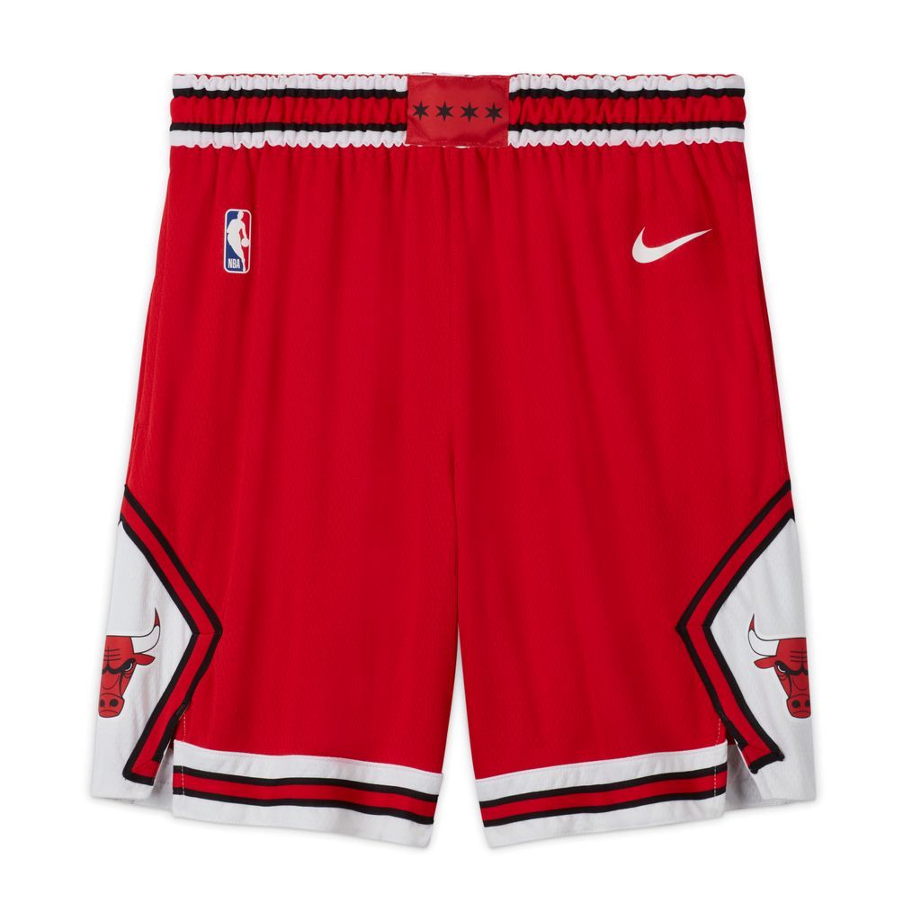 Chicago Bulls Icon Edition Men's Nike NBA Swingman Shorts - Red - Polyester