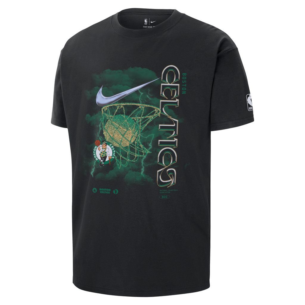 Boston Celtics Courtside Max90 Men's Nike NBA T-Shirt - Black - Cotton