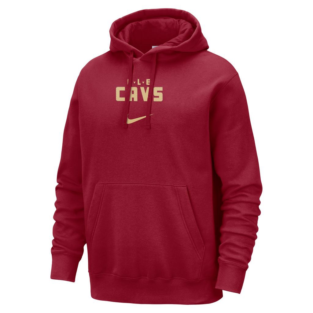 Cleveland Cavaliers Club Fleece City Edition Men's Nike NBA Pullover Hoodie - Red - Cotton