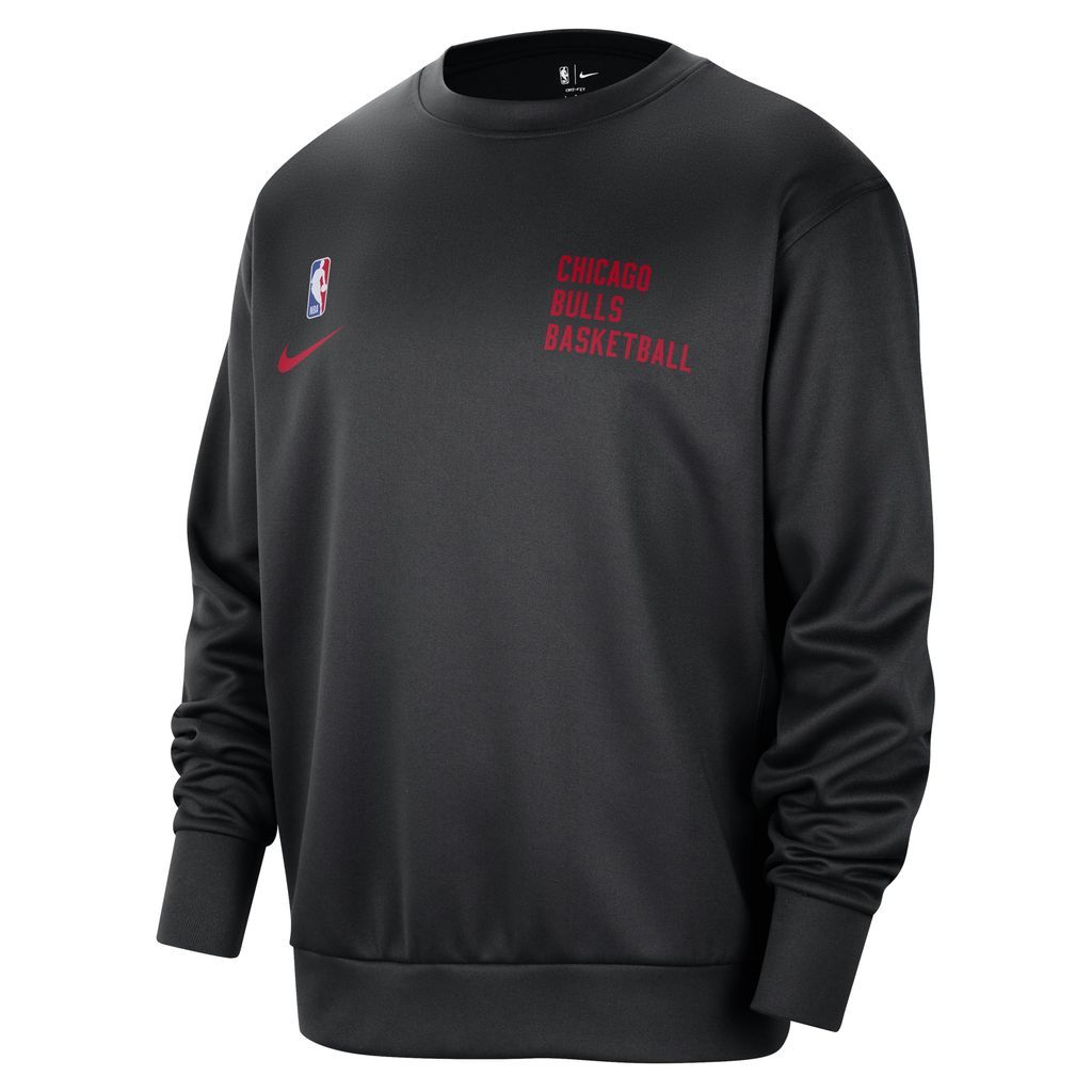 Chicago Bulls Spotlight Men's Nike Dri-FIT NBA Crew-Neck Sweatshirt - Black - Polyester