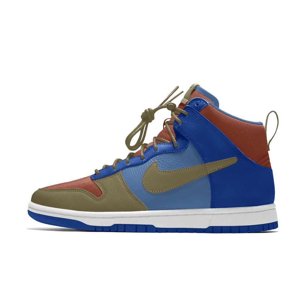 Dunk High By You Custom Men's Shoes - Blue - Leather