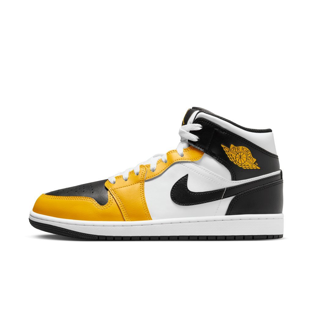Air Jordan 1 Mid Men's Shoes - Yellow - Leather