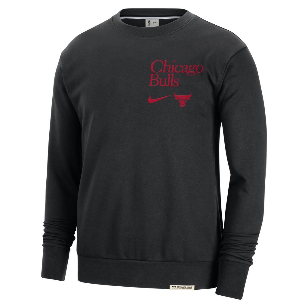Chicago Bulls Standard Issue Men's Nike Dri-FIT NBA Crew-Neck Sweatshirt - Black - Polyester