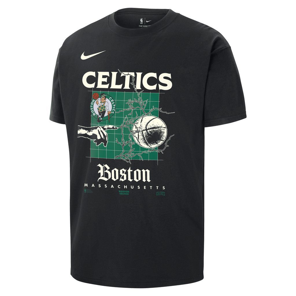 Boston Celtics Courtside Men's Nike NBA Max90 T-Shirt - Black - Cotton
