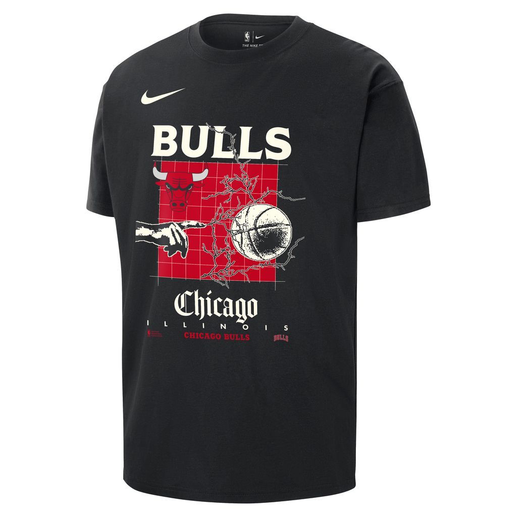 Chicago Bulls Courtside Men's Nike NBA Max90 T-Shirt - Black - Cotton