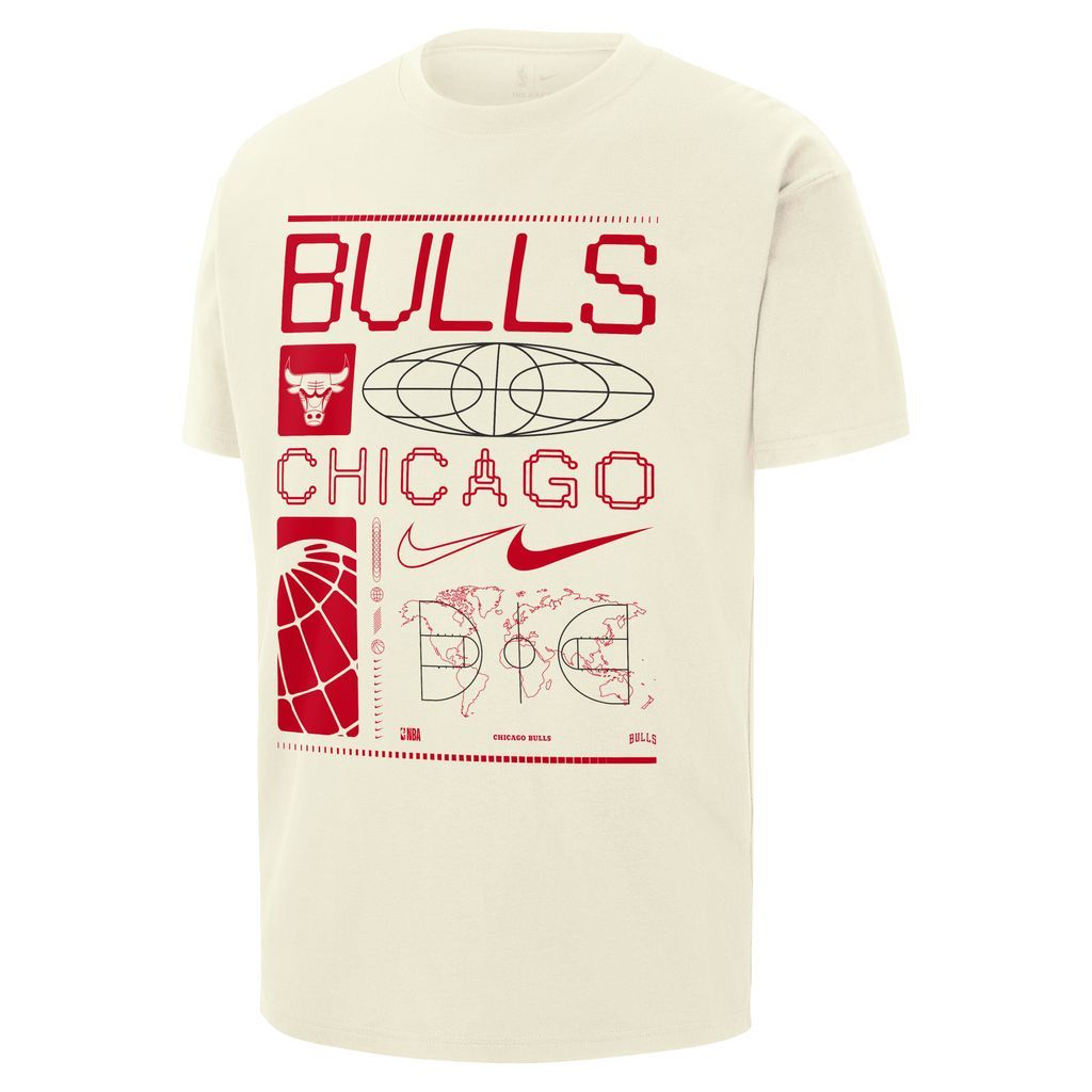 Chicago Bulls Men's Nike NBA Max90 T-Shirt - White - Cotton