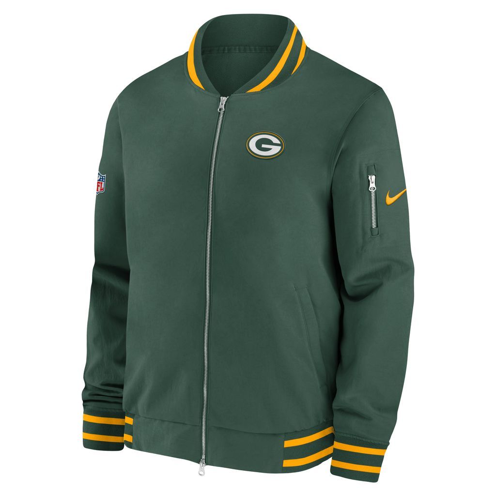 Coach (NFL Green Bay Packers) Men's Full-Zip Bomber Jacket - Green - Polyester