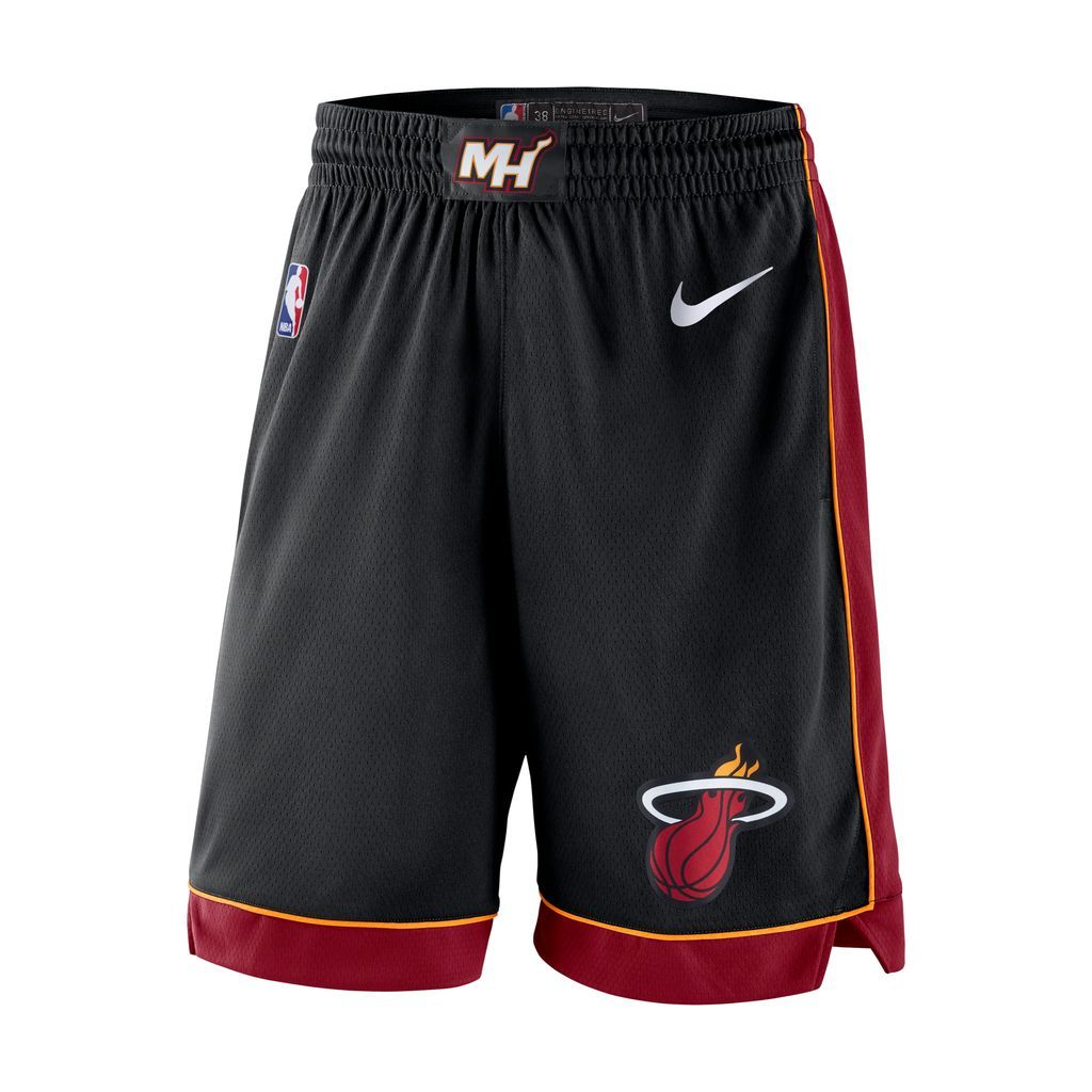 Miami Heat Icon Edition Men's Nike NBA Swingman Shorts - Black - Polyester