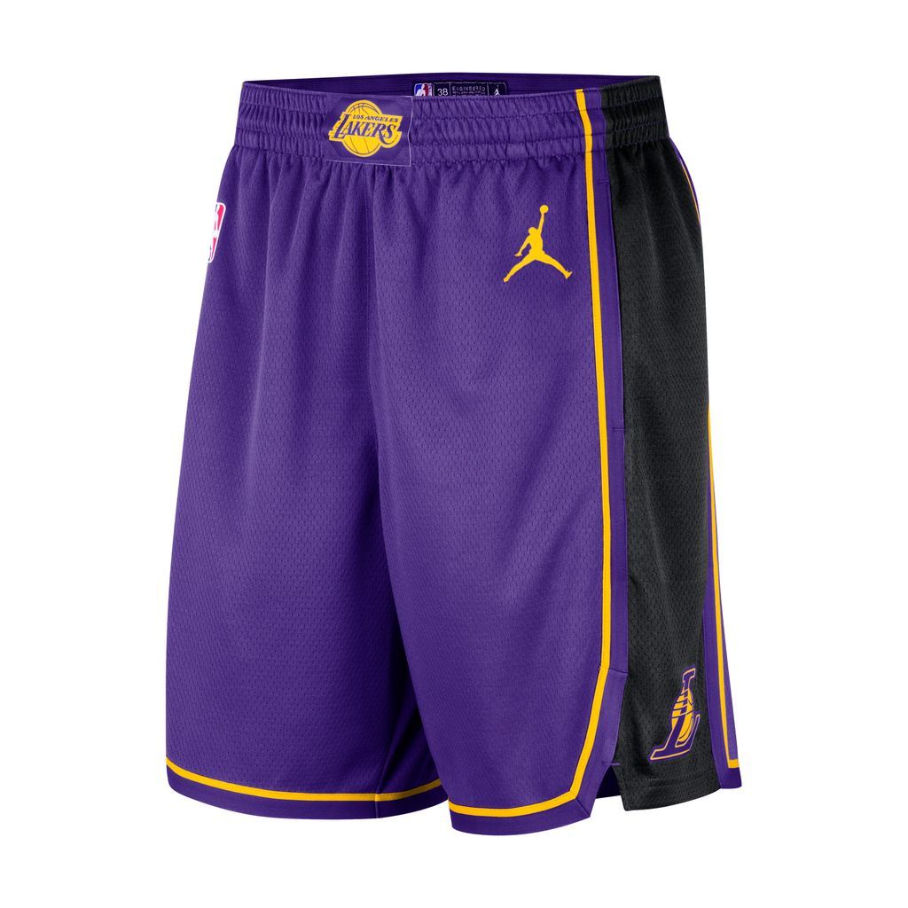 Los Angeles Lakers Statement Edition Men's Jordan Dri-FIT NBA Swingman Basketball Shorts - Purple - Polyester