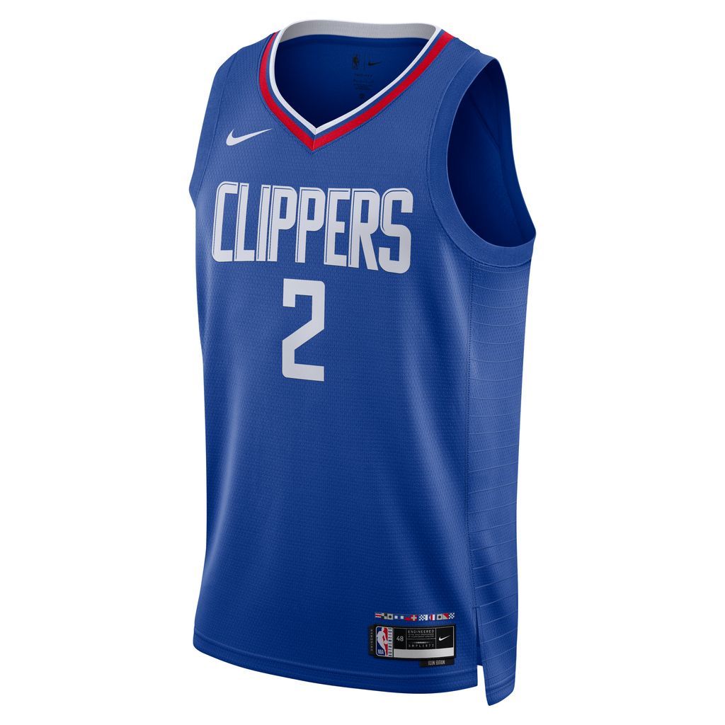LA Clippers Icon Edition 2022/23 Men's Nike Dri-FIT NBA Swingman Jersey - Blue - Polyester