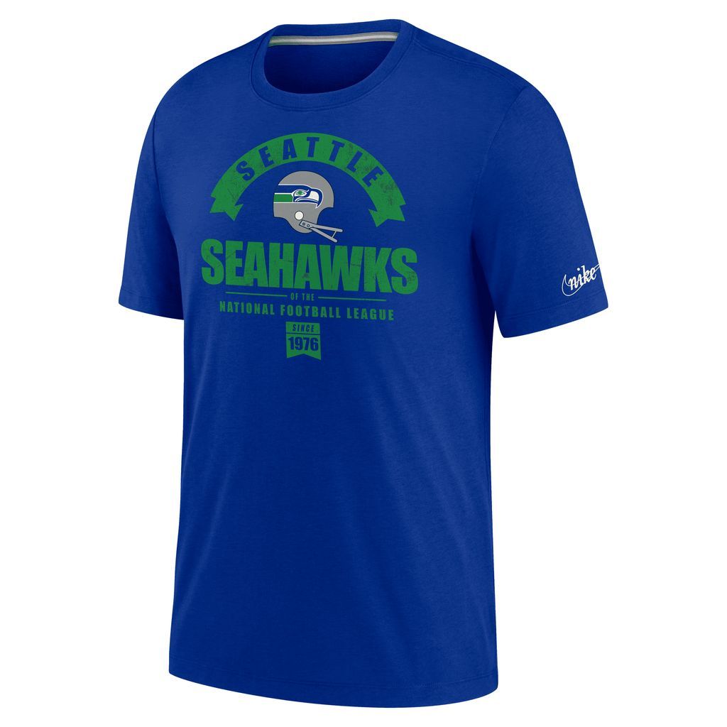 Historic (NFL Seahawks) Men's Tri-Blend T-Shirt - Blue - Polyester