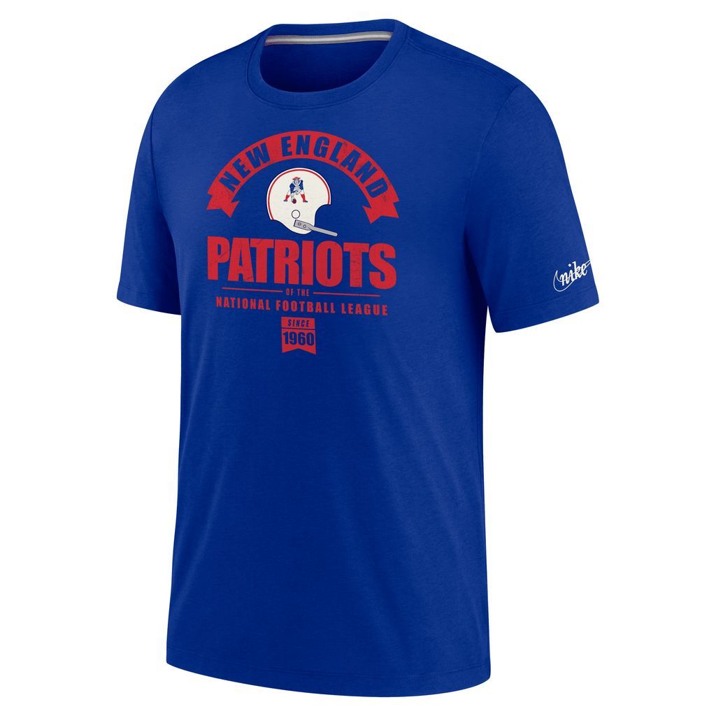 Historic (NFL Patriots) Men's Tri-Blend T-Shirt - Blue - Polyester