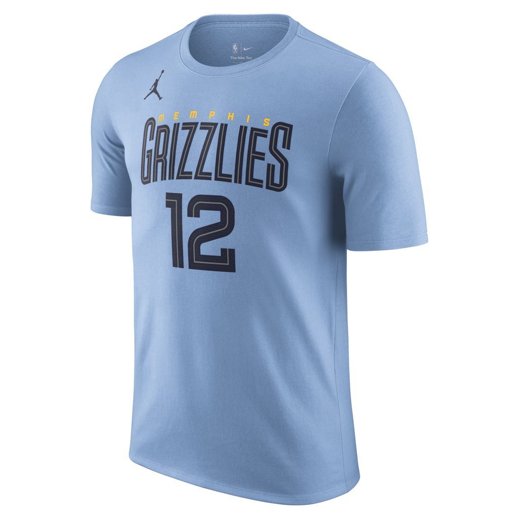 Memphis Grizzlies Statement Edition Men's Jordan NBA T-Shirt - Blue - Cotton