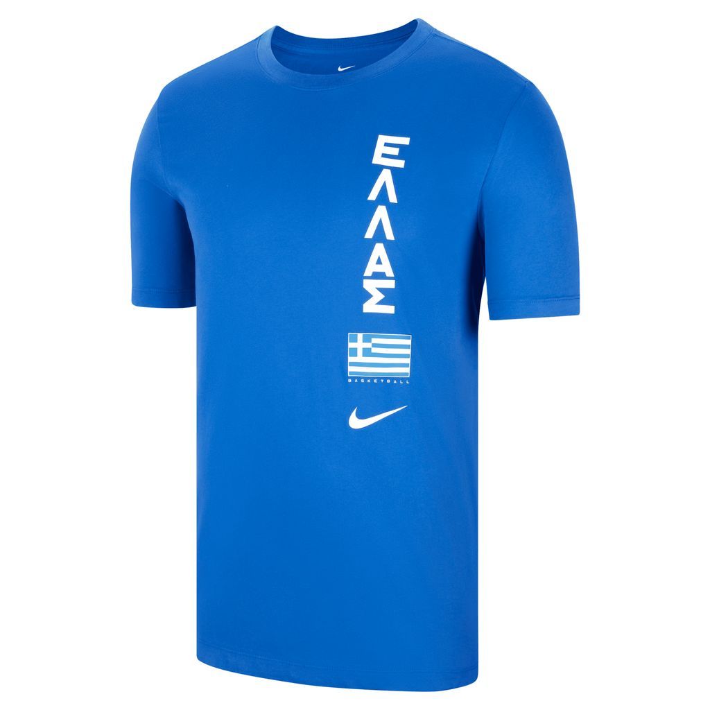 Greece Men's Nike Dri-FIT Basketball T-Shirt - Blue - Polyester