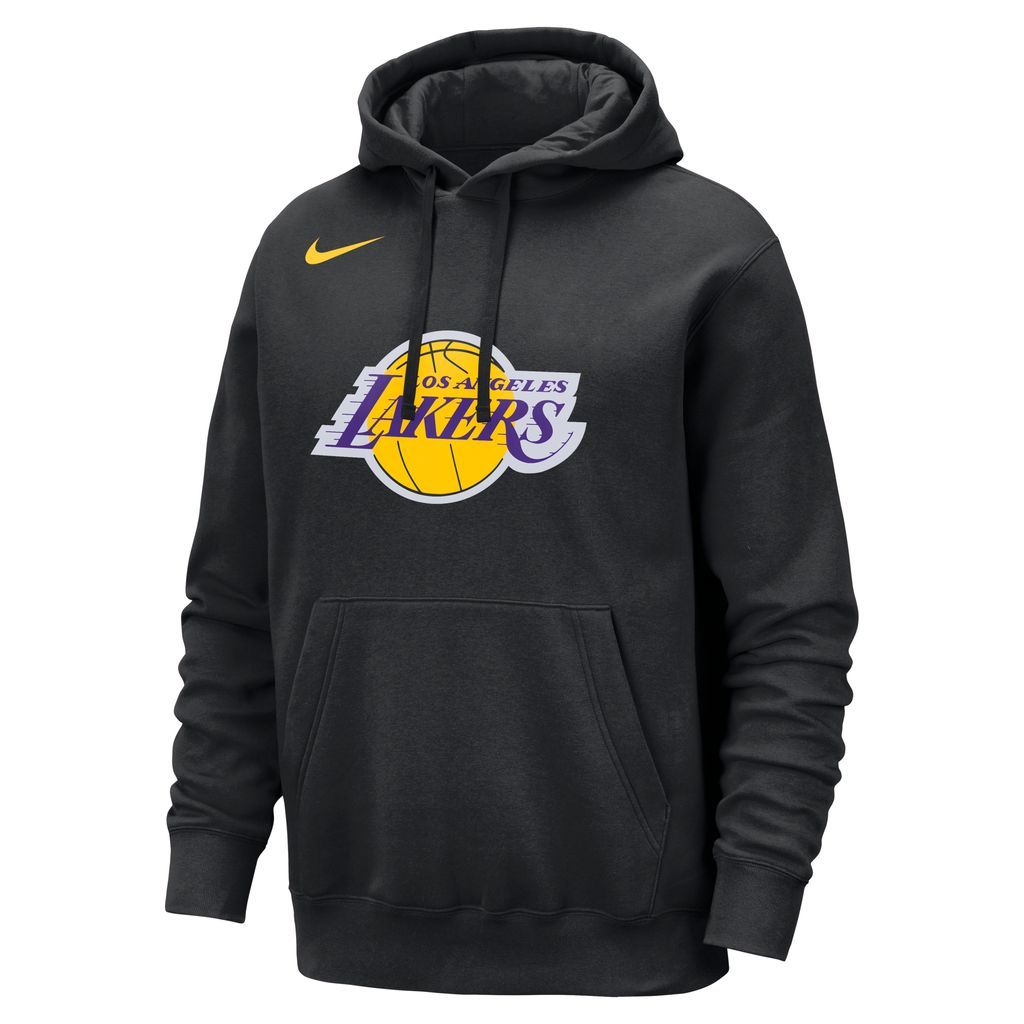 Los Angeles Lakers Club Men's Nike NBA Pullover Hoodie - Black - Cotton