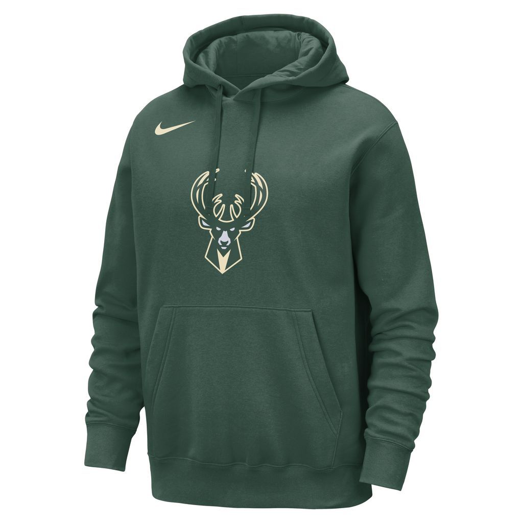 Milwaukee Bucks Club Men's Nike NBA Pullover Hoodie - Green - Cotton