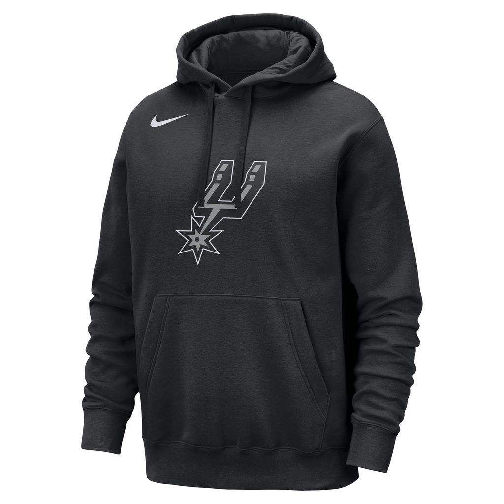San Antonio Spurs Club Men's Nike NBA Pullover Hoodie - Black - Cotton