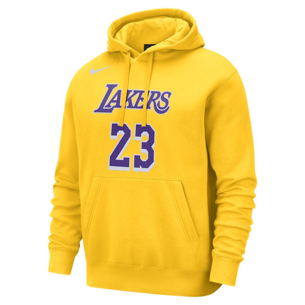 Los Angeles Lakers Club Men's Nike NBA Pullover Hoodie - Yellow - Cotton